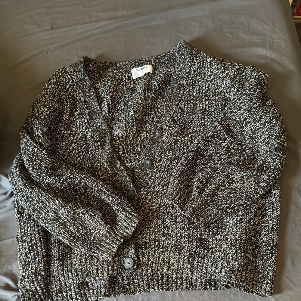 Chunky Knit Black and White Sweater